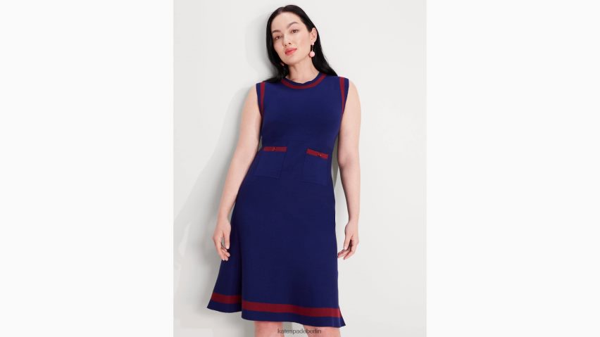 de Kate Spade Frauen ärmelloses Pulloverkleid Französische Marine NB82J2926 Bekleidung