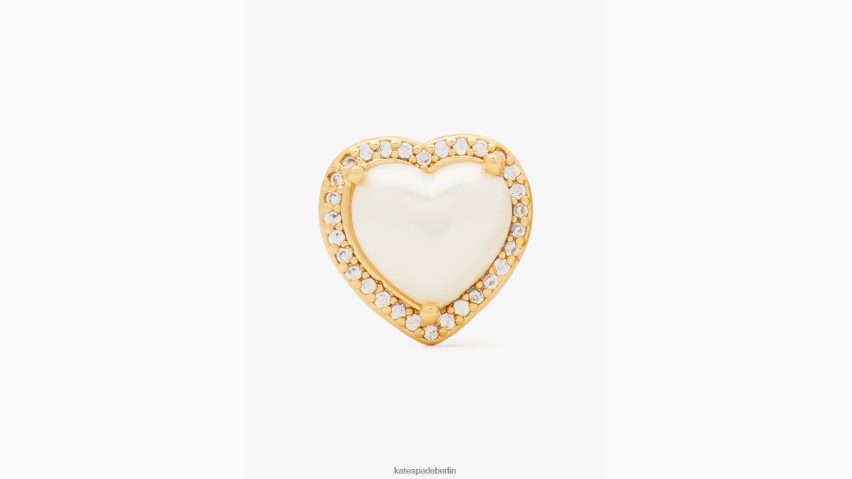de Kate Spade Frauen „My Love“-Ohrstecker mit Pavé-Herz creme/gold NB82J21130 Zubehör
