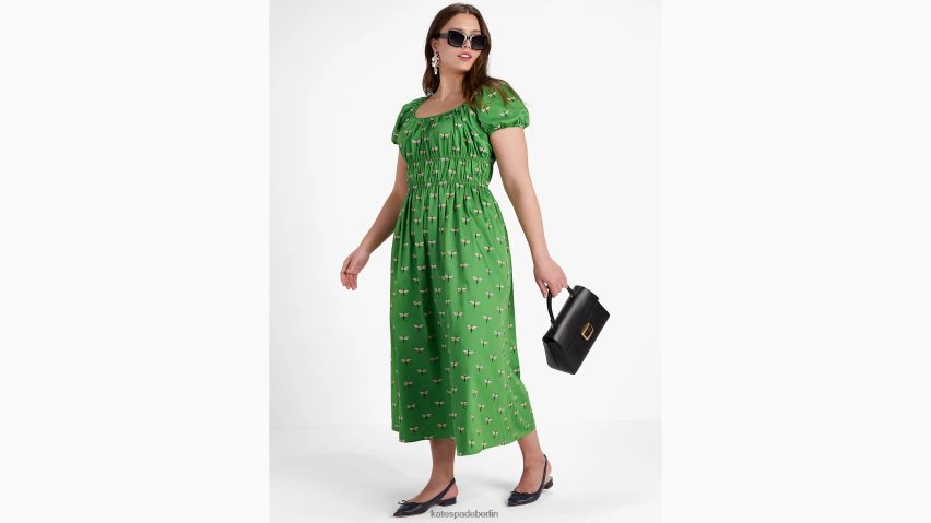 de Kate Spade Frauen Libellen-Riviera-Kleid ks grün NB82J2736 Bekleidung