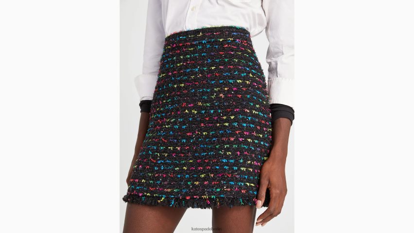 de Kate Spade Frauen Metallic-Tweedrock schwarz-multi NB82J2927 Bekleidung