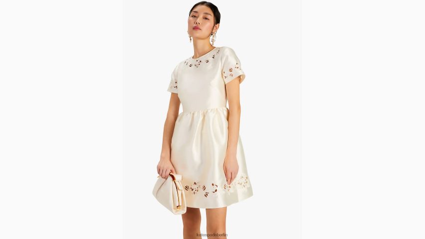 de Kate Spade Frauen besticktes Cutwork-Kleid französische Sahne NB82J2745 Bekleidung