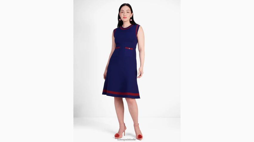 de Kate Spade Frauen ärmelloses Pulloverkleid Französische Marine NB82J2926 Bekleidung