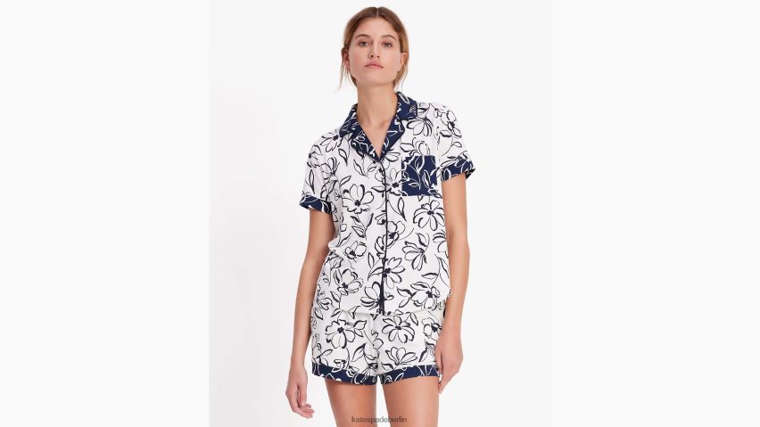 de Kate Spade Frauen Kurzes Pyjama-Set fröhlich blumig NB82J2814 Bekleidung