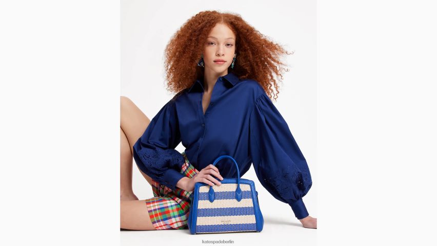 de Kate Spade Frauen Andie-Hemd aus Popeline mit Stickerei Französische Marine NB82J2729 Bekleidung