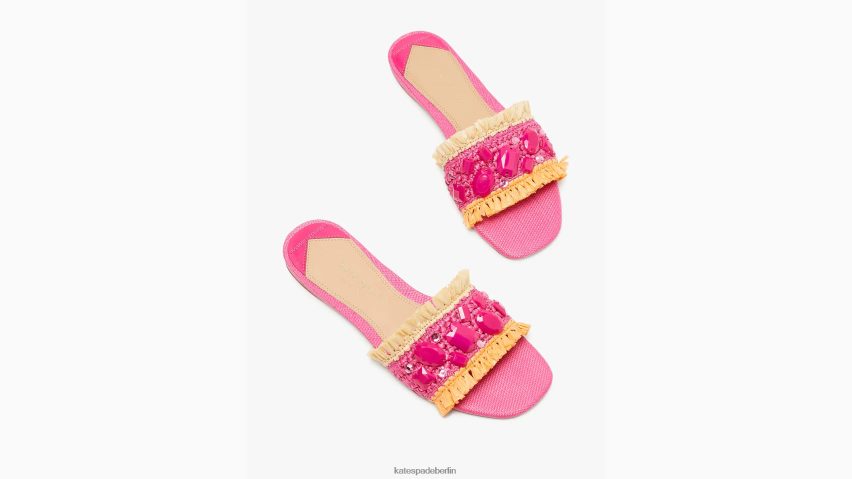 de Kate Spade Frauen Bora Bora Slide-Sandalen Rosenmarmelade/Natur/Satsuma NB82J2577 Schuhwerk