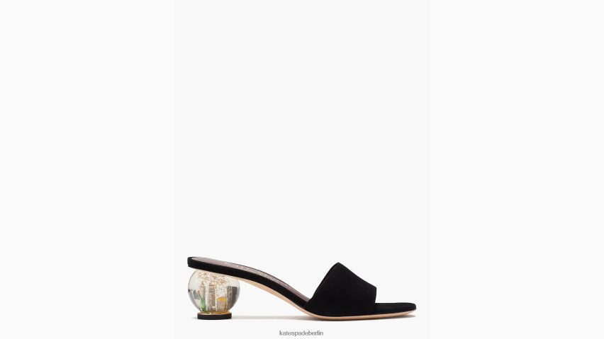 de Kate Spade Frauen Polierte Slide-Sandalen Schwarz NB82J2517 Schuhwerk