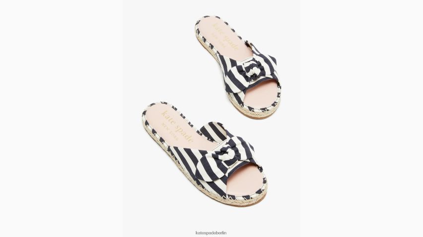 de Kate Spade Frauen Saltie Shore Espadrille-Slide-Sandalen Blazer blau/creme NB82J2495 Schuhwerk