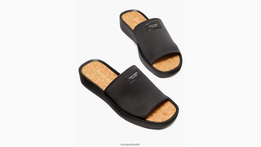 de Kate Spade Frauen Spree Slide-Sandalen Schwarz NB82J2519 Schuhwerk