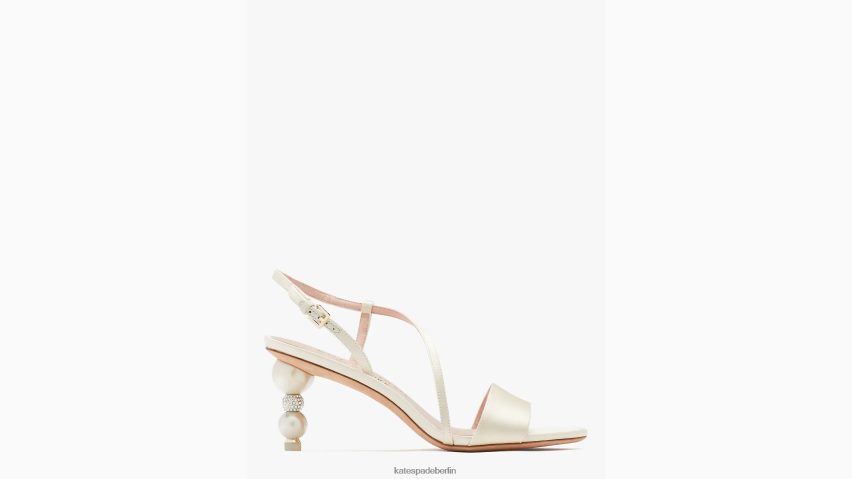 de Kate Spade Frauen funkelnde und glänzende Sandalen Elfenbein NB82J2570 Schuhwerk