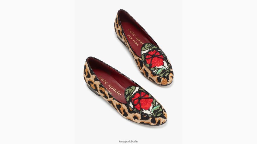 de Kate Spade Frauen Devi-Loafer mit Nadelspitze schöner Leopard NB82J2659 Schuhwerk