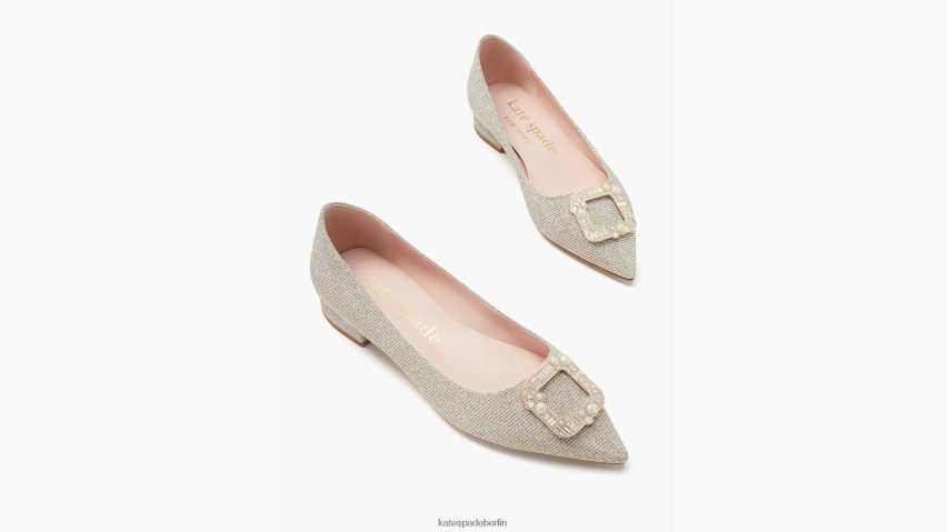 de Kate Spade Frauen Schnallen Sie sich die flachen Schuhe an Sekt NB82J2595 Schuhwerk