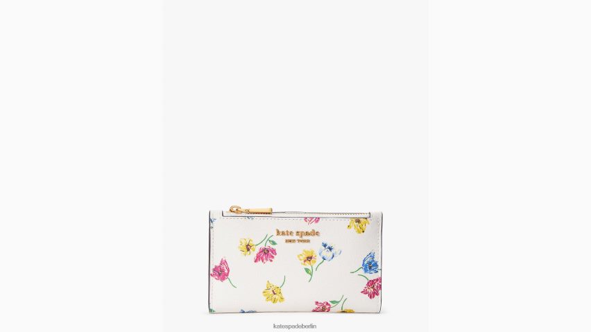 de Kate Spade Frauen Morgan Tulip Toss – Kleine, schlanke Bifold-Geldbörse creme multi NB82J2368 Zubehör