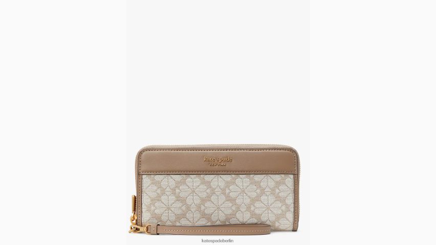 de Kate Spade Frauen Blumen-Brieftasche im kontinentalen Stil mit umlaufendem Reißverschluss natürliches Multi NB82J2417 Zubehör