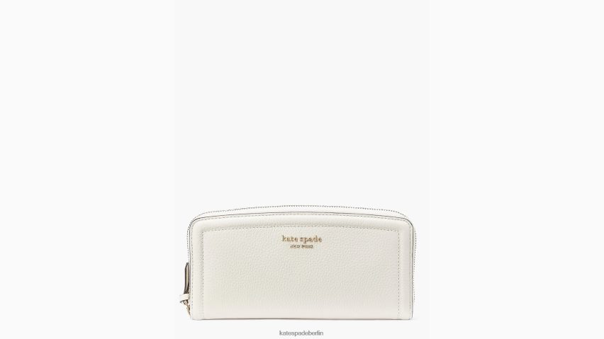 de Kate Spade Frauen Knott schmales kontinentales Portemonnaie Creme NB82J2424 Zubehör