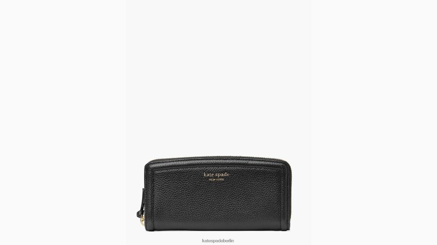 de Kate Spade Frauen Knott schmales kontinentales Portemonnaie Schwarz NB82J2427 Zubehör