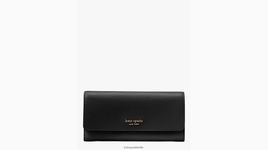 de Kate Spade Frauen Kontinentales Portemonnaie mit Morgan-Klappe Schwarz NB82J2438 Zubehör