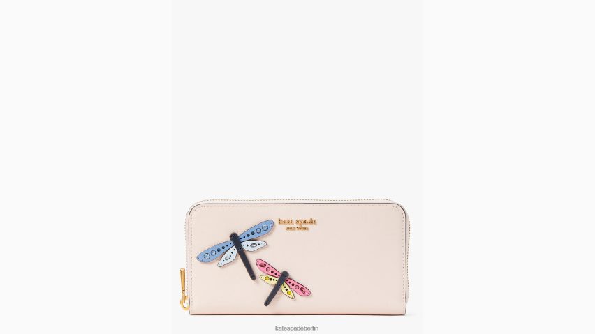 de Kate Spade Frauen Kontinentales Portemonnaie mit umlaufendem Reißverschluss und Libellenverzierung Morgen Strand Multi NB82J2374 Zubehör