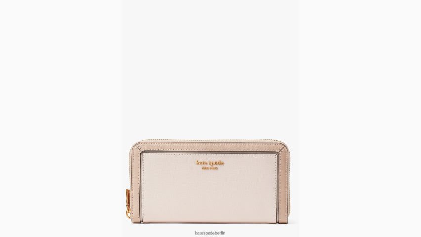 de Kate Spade Frauen Morgan-Brieftasche im kontinentalen Farbblockdesign mit umlaufendem Reißverschluss blasser Hartriegel multi NB82J2401 Zubehör