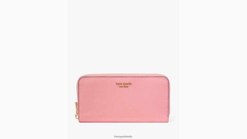 de Kate Spade Frauen Morgan kontinentales Portemonnaie mit umlaufendem Reißverschluss Lachsrosa NB82J2384 Zubehör