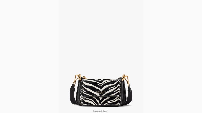de Kate Spade Frauen Morgan-Umhängetasche mit Zebra-Prägung schwarz-multi NB82J2471 Zubehör