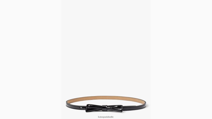 de Kate Spade Frauen Lackschleifengürtel Schwarz NB82J21342 Zubehör