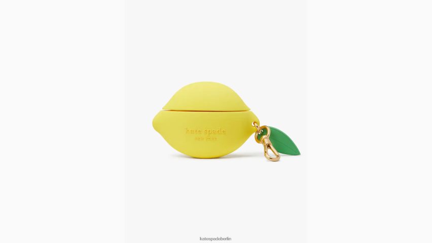 de Kate Spade Frauen Airpods-Hülle aus Silikon mit Zitronentropfenmuster Löwenzahngelb multi NB82J21269 Zubehör