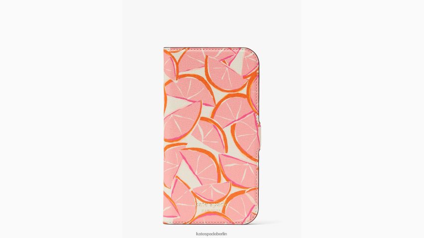 de Kate Spade Frauen Spencer Grapefruit iPhone 13 Pro Max Folio-Hülle mit Magnetverschluss rosa multi NB82J21422 Zubehör