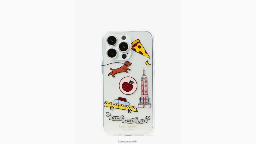 de Kate Spade Frauen iPhone 13 Pro-Hülle mit Skyline der Stadt multi NB82J21334 Zubehör