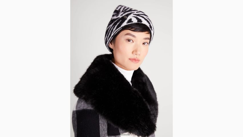 de Kate Spade Frauen Zebra-Mütze Schwarz NB82J21463 Zubehör
