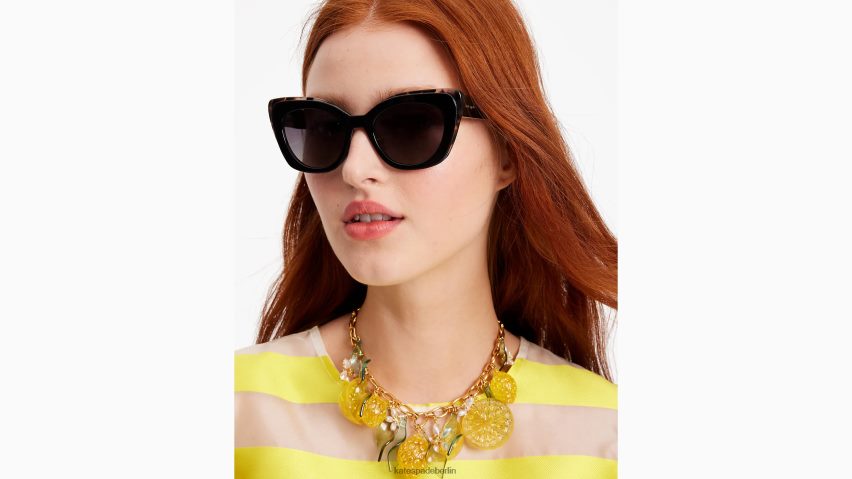 de Kate Spade Frauen Ringelblumen-Sonnenbrille Schwarz NB82J21258 Zubehör