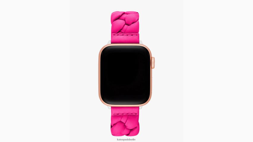 de Kate Spade Frauen Geflochtenes Lederband 38–49 mm für Apple Watch Rosa NB82J21060 Zubehör