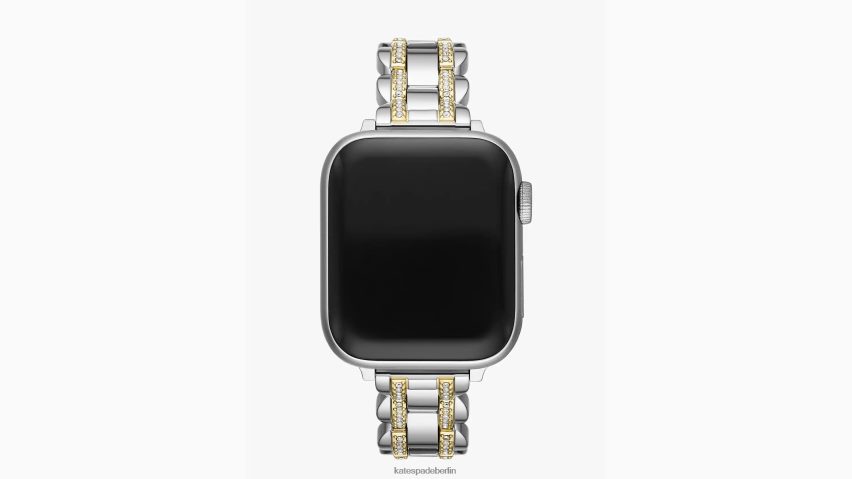 de Kate Spade Frauen Pavé-Edelstahlarmband, 38/40 mm Band für Apple Watch Silber Gold NB82J21048 Zubehör