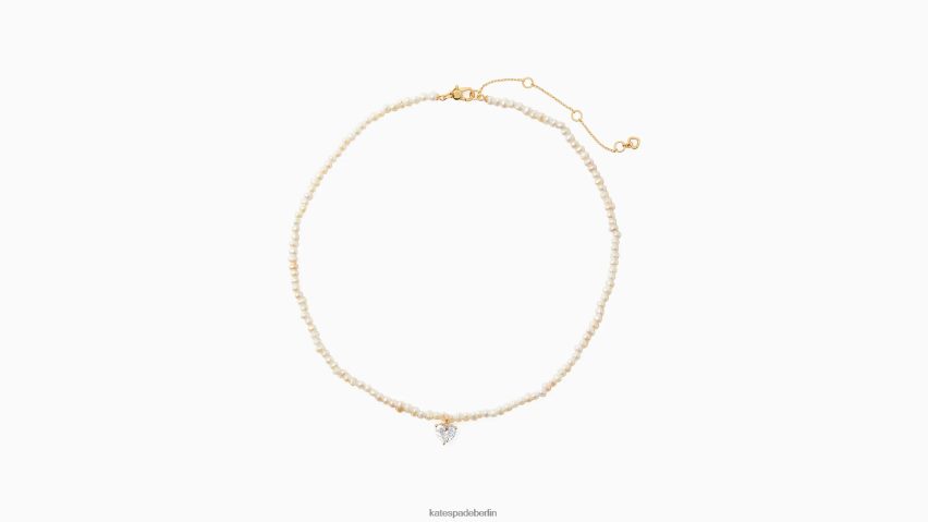 de Kate Spade Frauen My Love Perlenstrang-Herzanhänger klar/gold NB82J21241 Zubehör