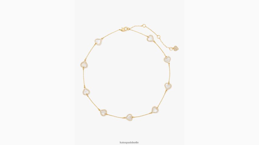 de Kate Spade Frauen Nehmen Sie eine Herz-Streuungs-Halskette klar/gold NB82J21199 Zubehör