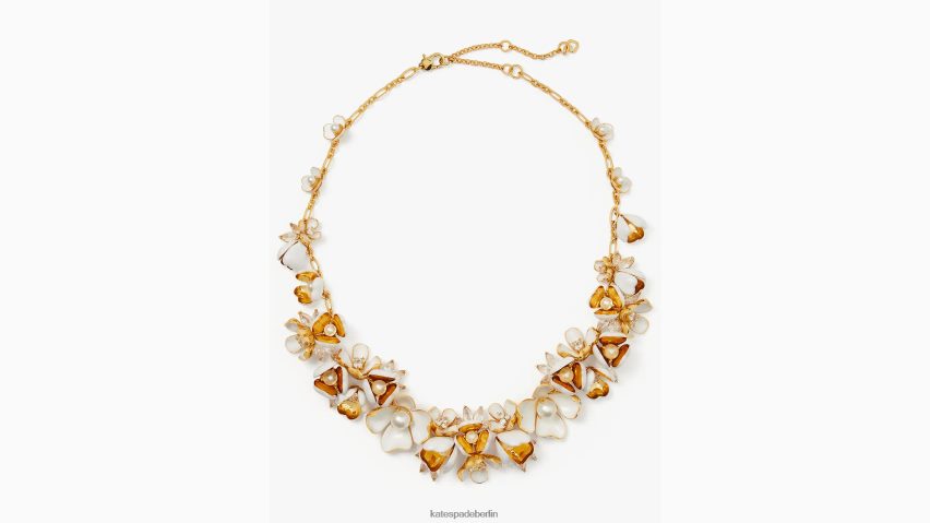 de Kate Spade Frauen Statement-Halskette mit Blumenstraußwurf weiß-multi NB82J21193 Zubehör