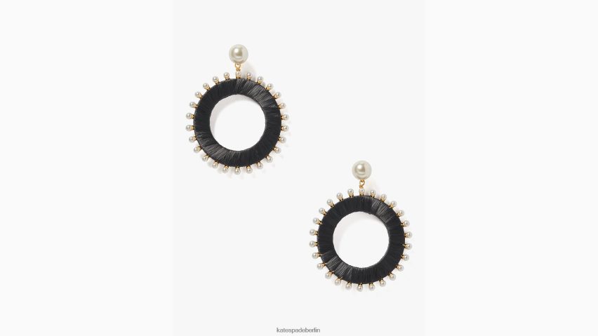 de Kate Spade Frauen Drop-Creolen aus Bast von Francesca schwarz-multi NB82J21146 Zubehör