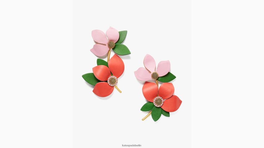 de Kate Spade Frauen Flower-Power-Lederohrringe rot multi NB82J21015 Zubehör