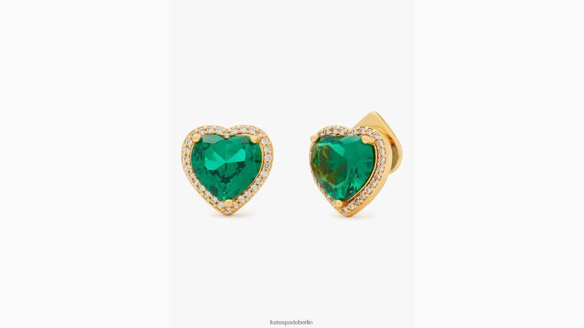 de Kate Spade Frauen „My Love“-Ohrstecker mit Pavé-Herz Smaragd NB82J21144 Zubehör