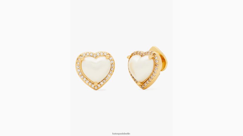de Kate Spade Frauen „My Love“-Ohrstecker mit Pavé-Herz creme/gold NB82J21130 Zubehör