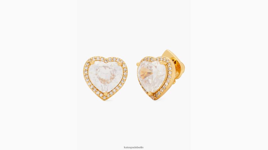 de Kate Spade Frauen „My Love“-Ohrstecker mit Pavé-Herz klar/gold NB82J21164 Zubehör
