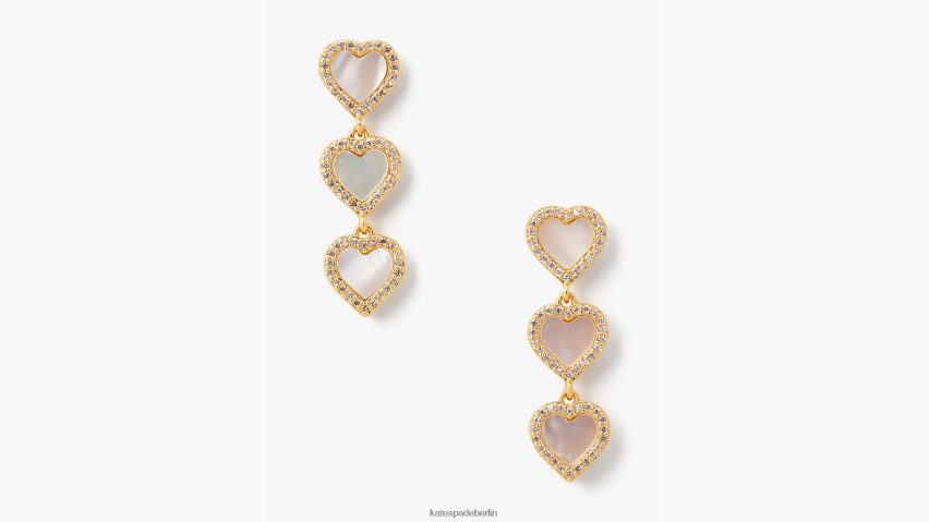 de Kate Spade Frauen Nehmen Sie herzförmige lineare Ohrringe klar/gold NB82J21203 Zubehör