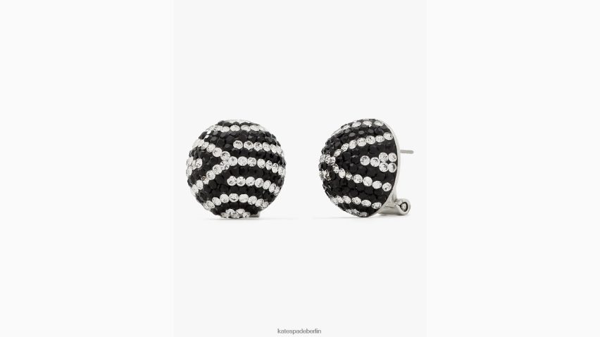 de Kate Spade Frauen Verdienen Sie sich Ihre Streifen-Statement-Nieten schwarz-multi NB82J21221 Zubehör