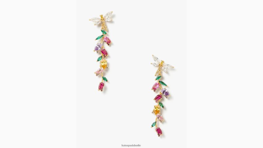 de Kate Spade Frauen lineare Ohrringe mit Gewächshaus-Blumenmuster multi NB82J21044 Zubehör