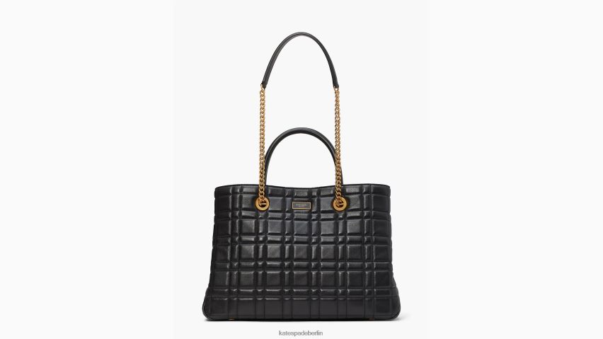 de Kate Spade Frauen Gesteppte mittelgroße wandelbare Shopper-Tasche „Evelyn“. Schwarz NB82J2274 Zubehör