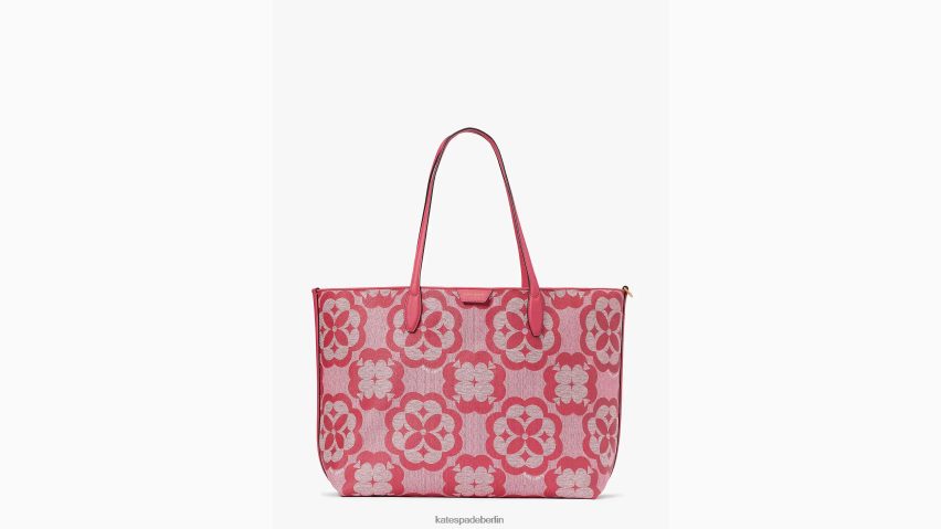 de Kate Spade Frauen Große Sutton-Tasche mit Blumenmonogramm Himbeermarmelade multi NB82J2202 Zubehör