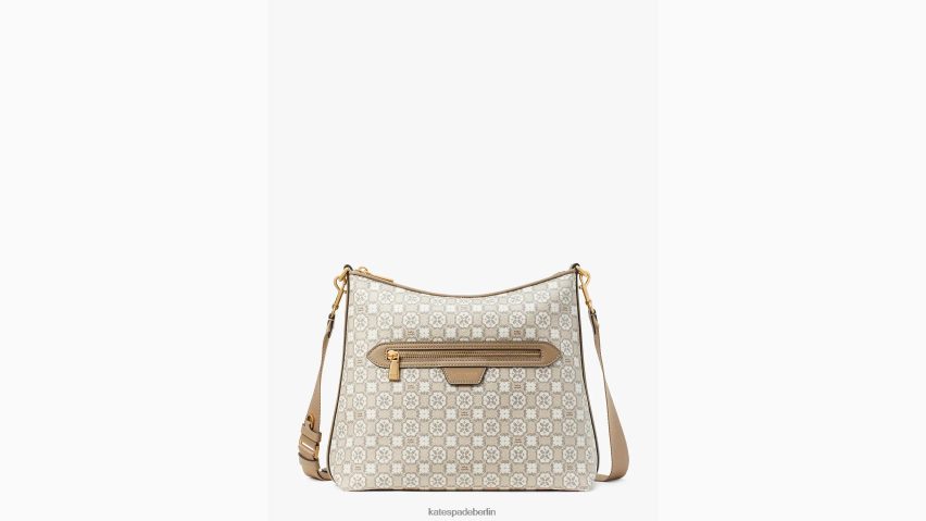 de Kate Spade Frauen Mittelgroße Umhängetasche aus beschichtetem Canvas mit Blumenmuster natürliches Multi NB82J2155 Zubehör